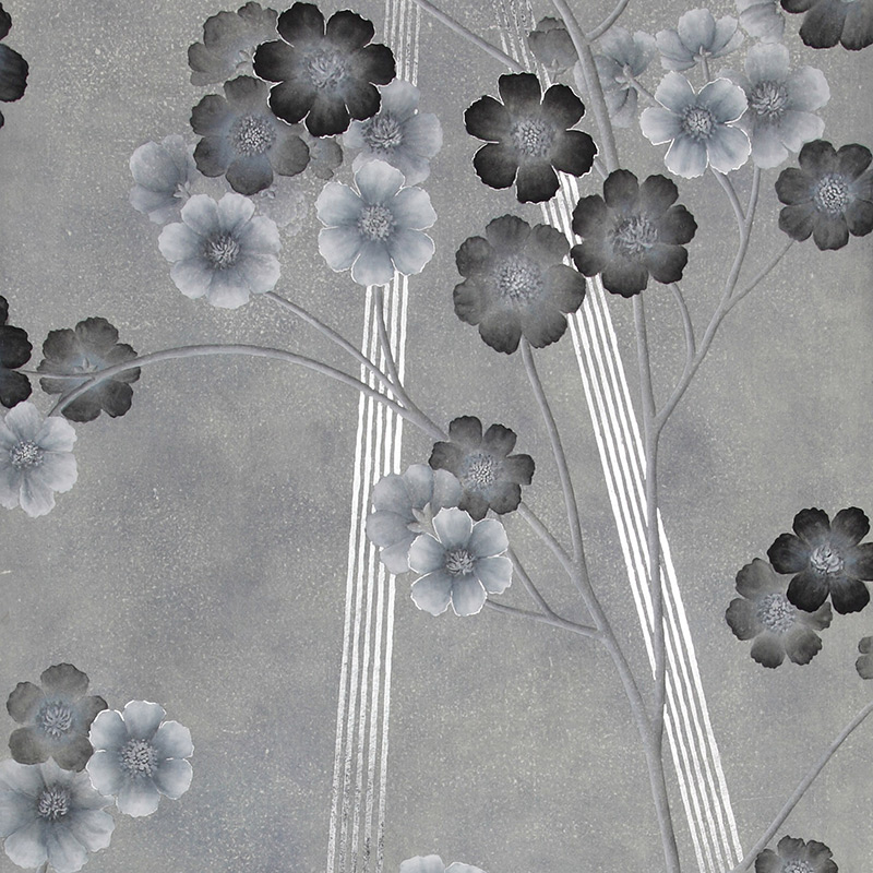 Обои ручная роспись Anemones in Light Dusk colourway on Smoke painted Xuan paper Обои ручная роспись Anemones in Light Dusk colourway on Smoke painted Xuan paper в Сочи | Loft Concept