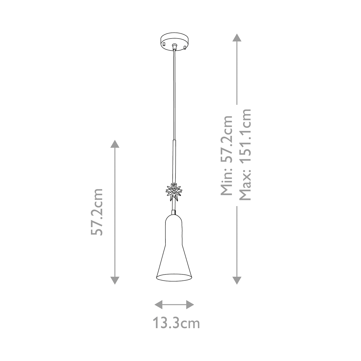 Подвесной светильник с конусным плафоном и декоративной звездой 57 см Elstead Lighting в Сочи
