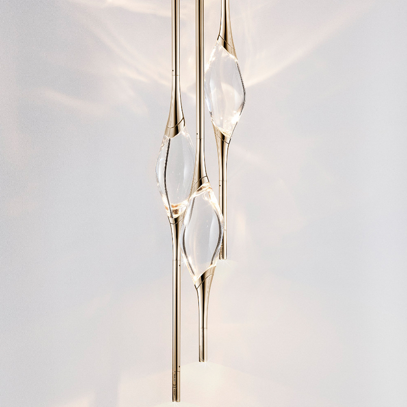 Подвесной светильник Il Pezzo 12 Round Chandelier Gold Глянцевое золото Прозрачный в Сочи | Loft Concept 