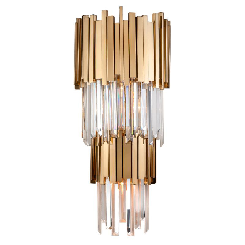 Бра Luxxu Modern Cascade Wall Lamp Gold 71 Золотой Прозрачное Стекло в Сочи | Loft Concept 