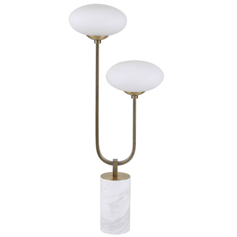 Oval Balls Mushrooms Table Lamp Brass Латунь Прозрачный белый в Сочи | Loft Concept 