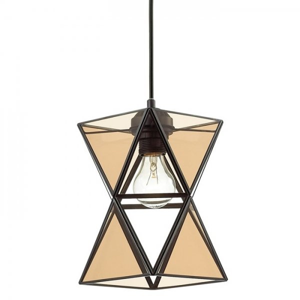 Подвесной светильник PolyPyramid Glass Pendant Cognac Янтарь (Amber) в Сочи | Loft Concept 