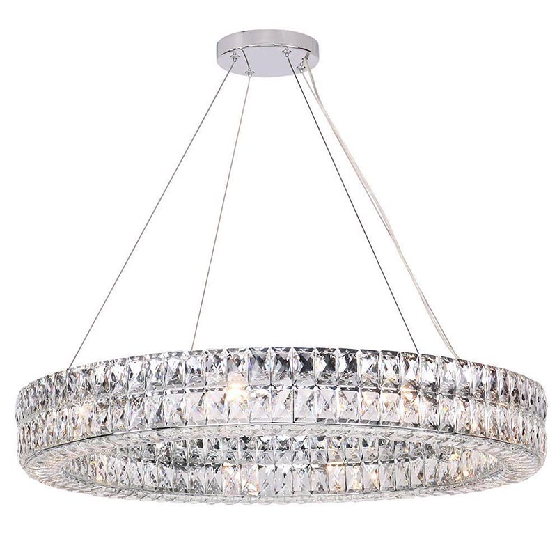 Люстра Crystal Regena Chrome Chandelier 18 Хром Прозрачный (Transparent) в Сочи | Loft Concept 