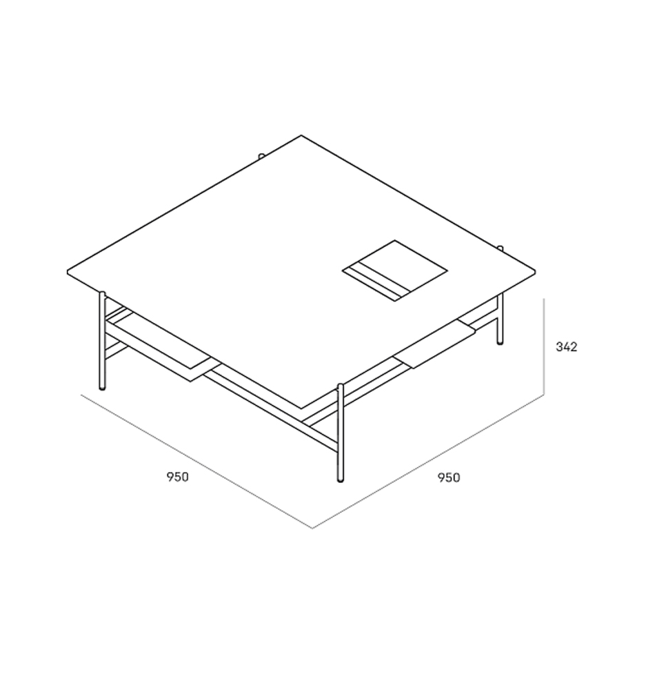 Karat журнальный столик цвета серый камень с съемным подносом в Сочи