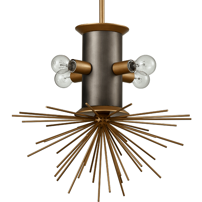 Подвесной светильник Hedgehog Chandelier Латунь в Сочи | Loft Concept 