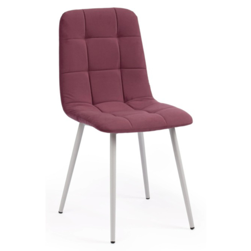 Стул Nancy Velour Plum Chair Сливовый (Plum) Белый в Сочи | Loft Concept 