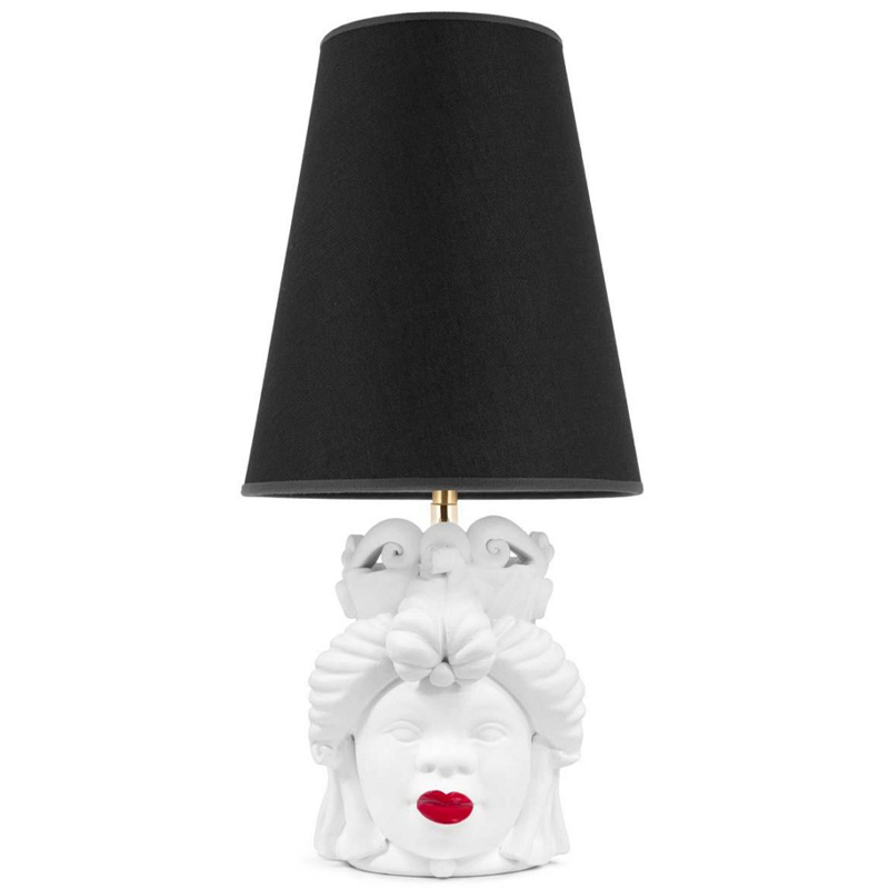 Настольная лампа Table Lamp Moro Lady Small Lipstick Black Белый Черный Красный в Сочи | Loft Concept 