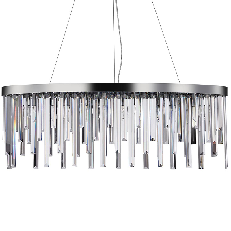 Люстра Bennett Oval Chandelier chrome 90 Хром Прозрачный в Сочи | Loft Concept 