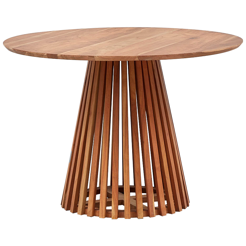 Обеденный круглый стол Seamus Wood Dining Table Коричневый в Сочи | Loft Concept 