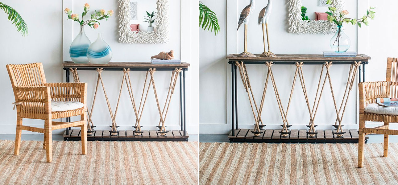 Столик приставной в морском стиле Poseidon - фото