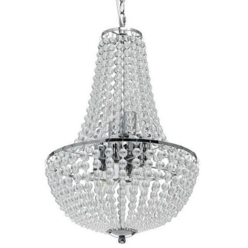 Люстра Virginia Clear Beads Chandelier chrome Хром Прозрачное Стекло в Сочи | Loft Concept 