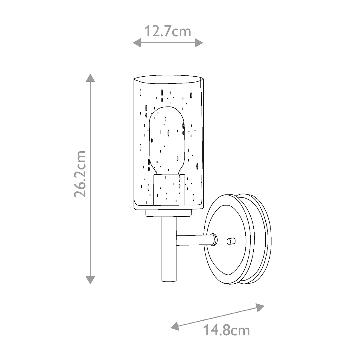 Бра с плафоном в форме цилиндра из прозрачного стекла с пузырьками Hinkley в Сочи
