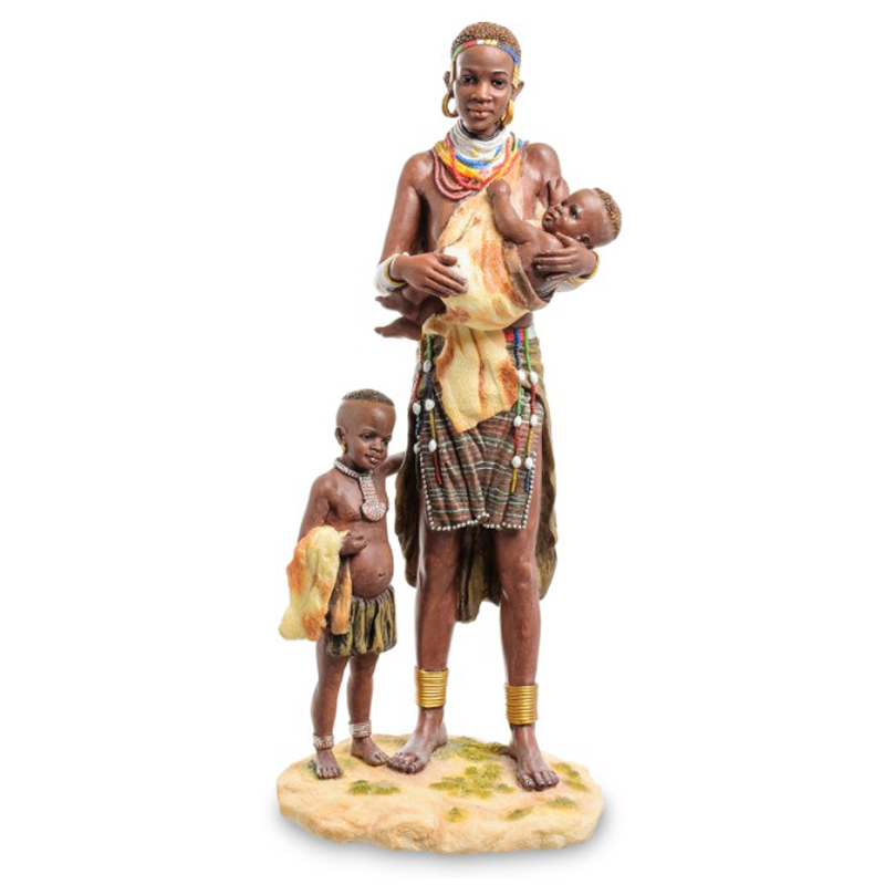 Статуэтка African woman with children Коричневый Мульти в Сочи | Loft Concept 