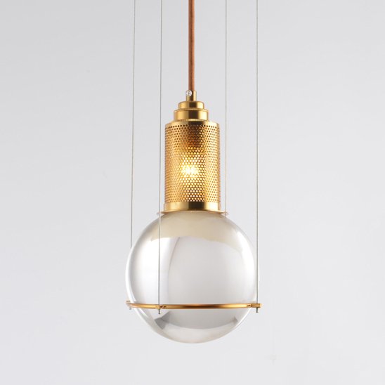Подвесной светильник CARLYLE COLLECTIVE RAIN DROP PENDANT Латунь Прозрачное Стекло в Сочи | Loft Concept 