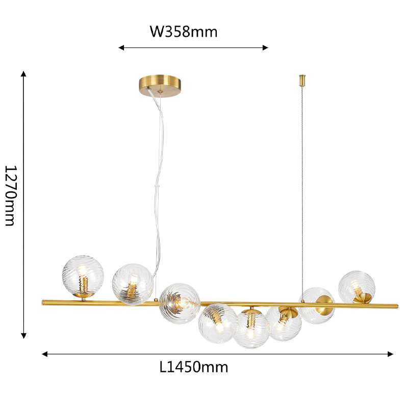 Люстра Perforated Glass Bubbles 8 ламп в Сочи