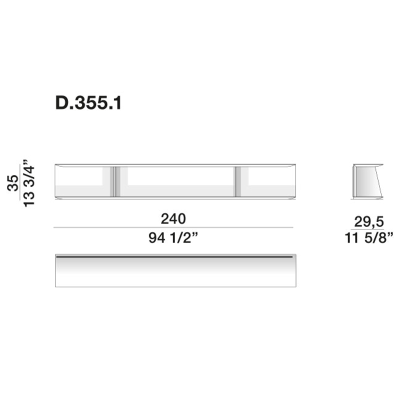 Дизайнерская подвесная полка Gio Ponti D.355.1 - D.355.2 Hanging Bookcase в Сочи