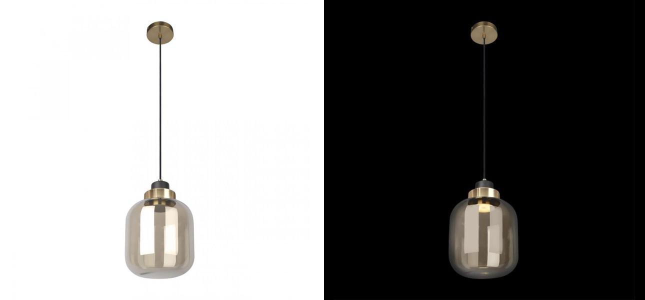 Подвесной светильник Light Vessel Янтарное стекло диаметр 18 - фото