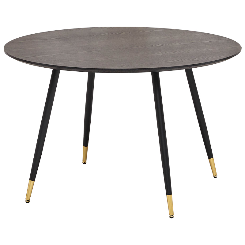 Круглый обеденный стол Mateo Round Dinner Table Коричневый Латунь в Сочи | Loft Concept 