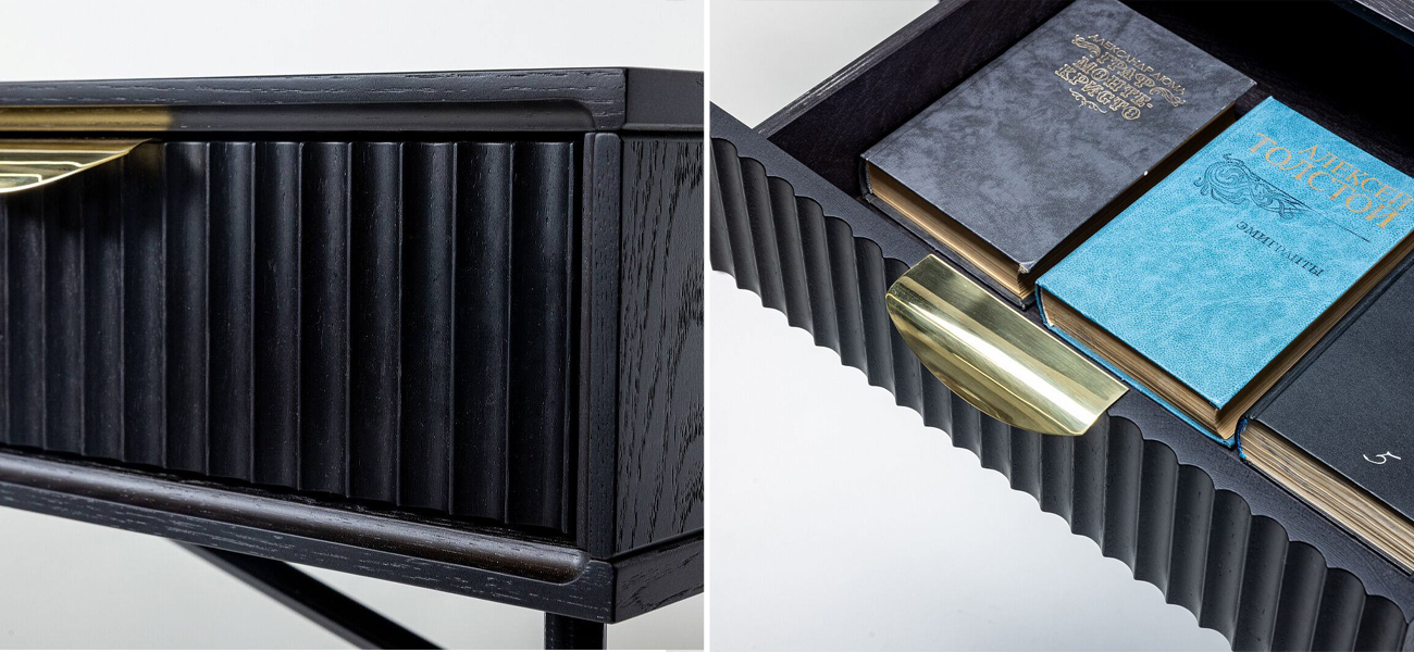 Консоль Antique Order Черный Шпон дуба - фото №1