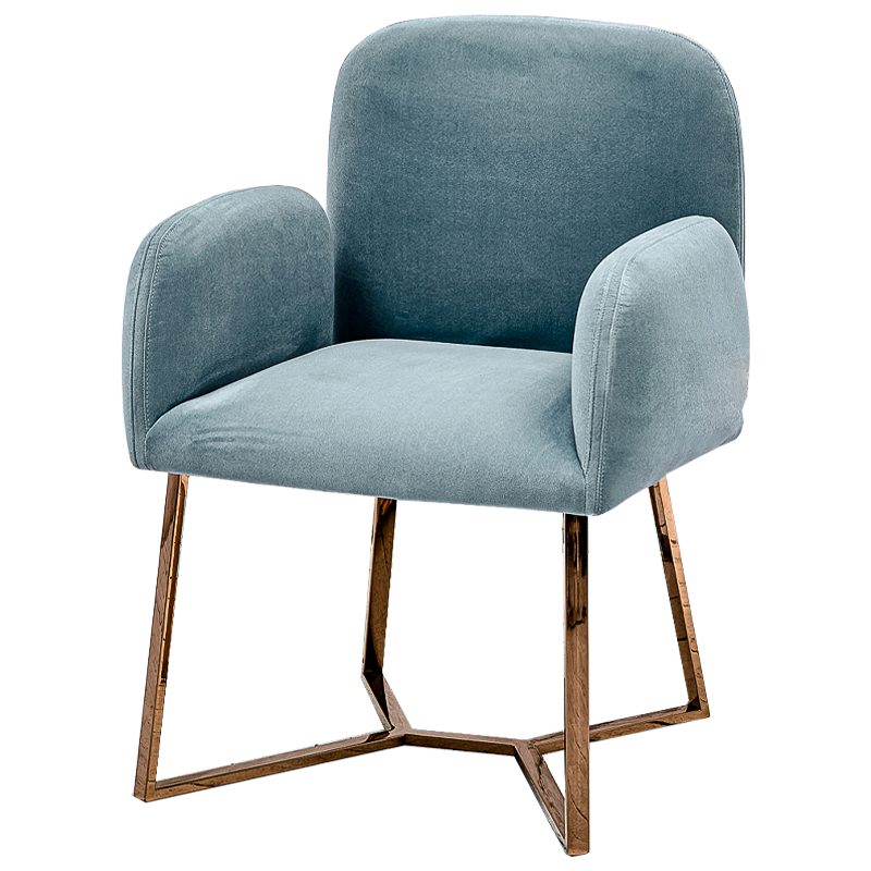 Стул Clifford Stool Pastel Blue Голубой пастельный Розовое золото в Сочи | Loft Concept 