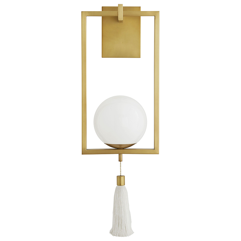 Бра Arteriors TRAPEZE SCONCE Gold Белый Латунь в Сочи | Loft Concept 