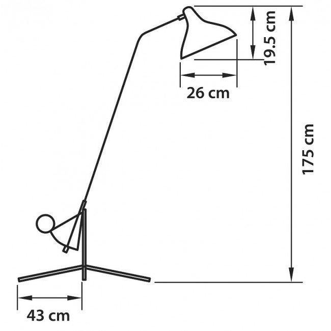 Торшер Lampara Tripod Floor Lamp в Сочи