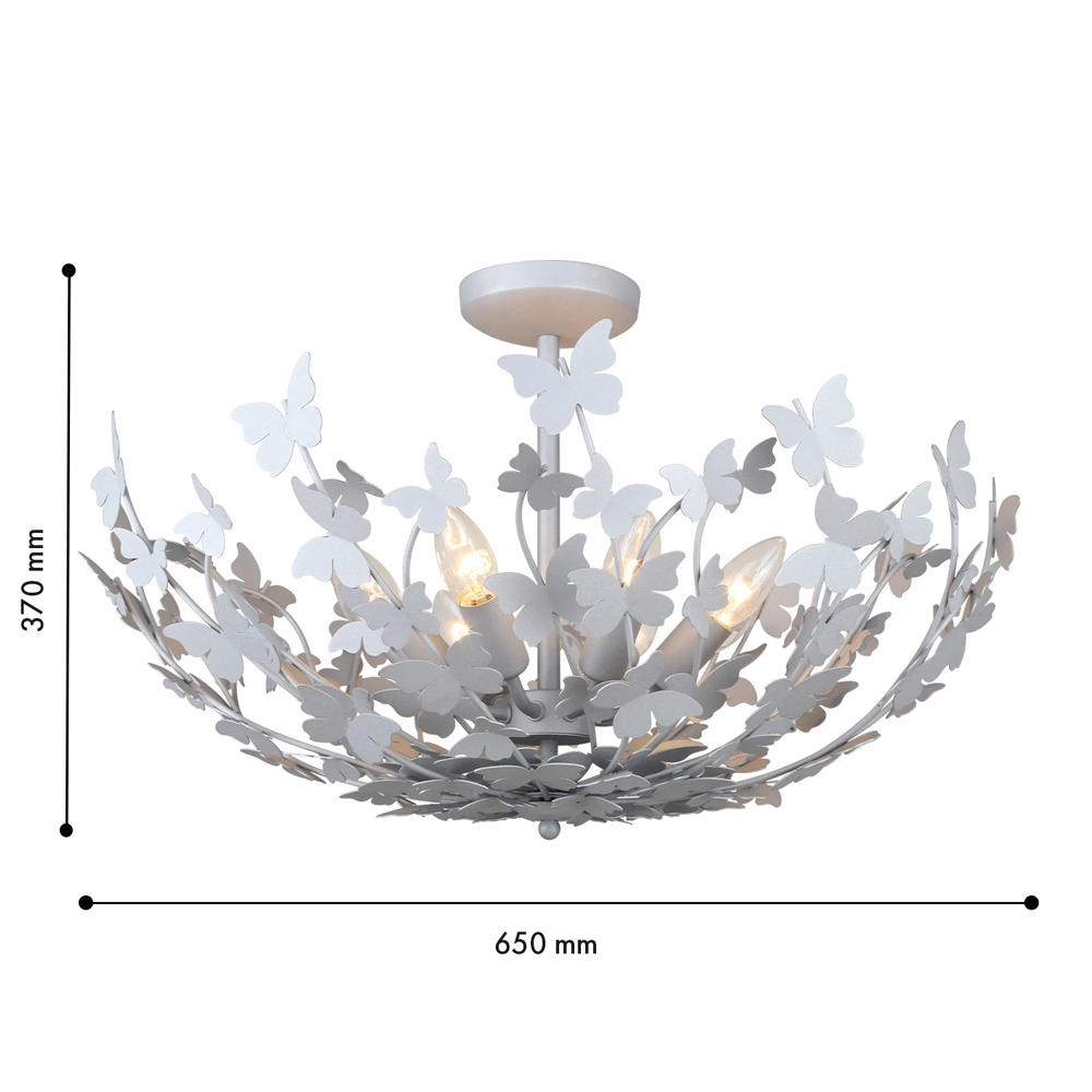 Потолочный светильник с абажуром оформленным в виде стаи бабочек Eternal Butterflies в Сочи
