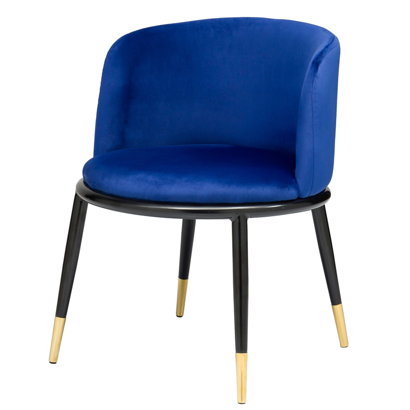 Стул Dining Chair Foucault Blue Синий Черный Золотой в Сочи | Loft Concept 