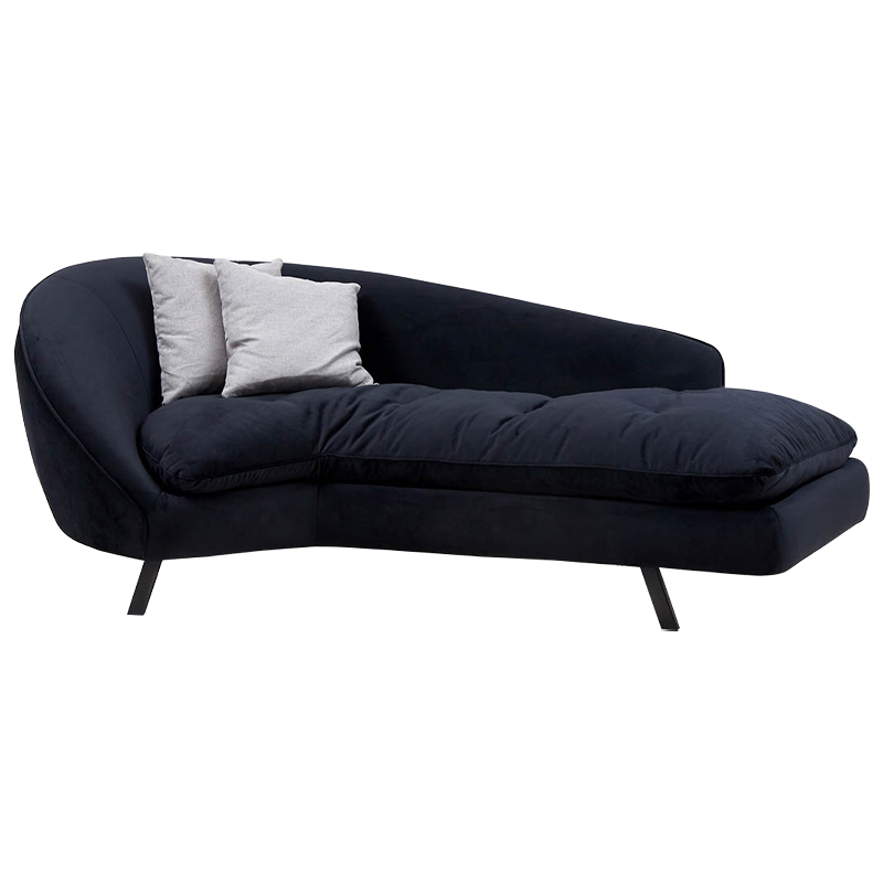 Диван Evangeline Dark Blue Sofa Темно-синий Черный Серый в Сочи | Loft Concept 