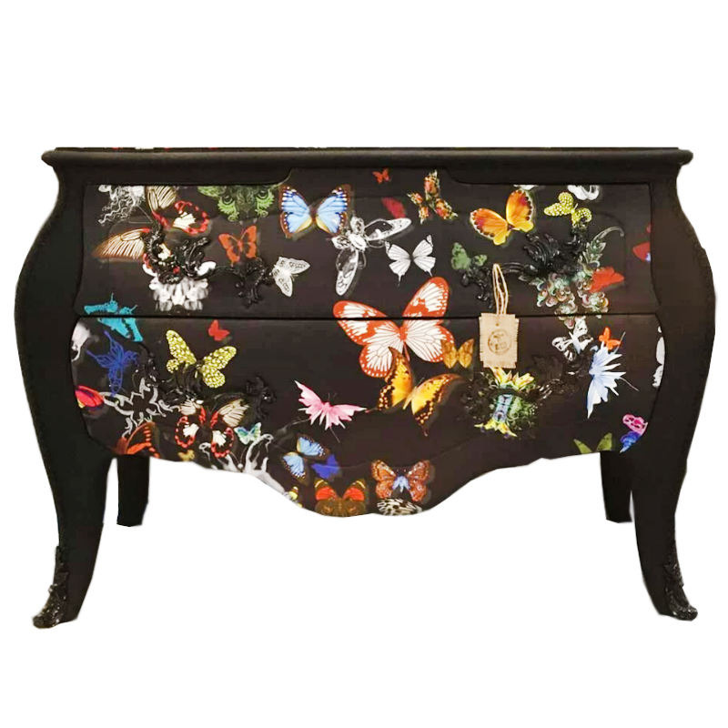 Комод Бабочки Chest of Drawers Night Butterflies Черный Мульти в Сочи | Loft Concept 