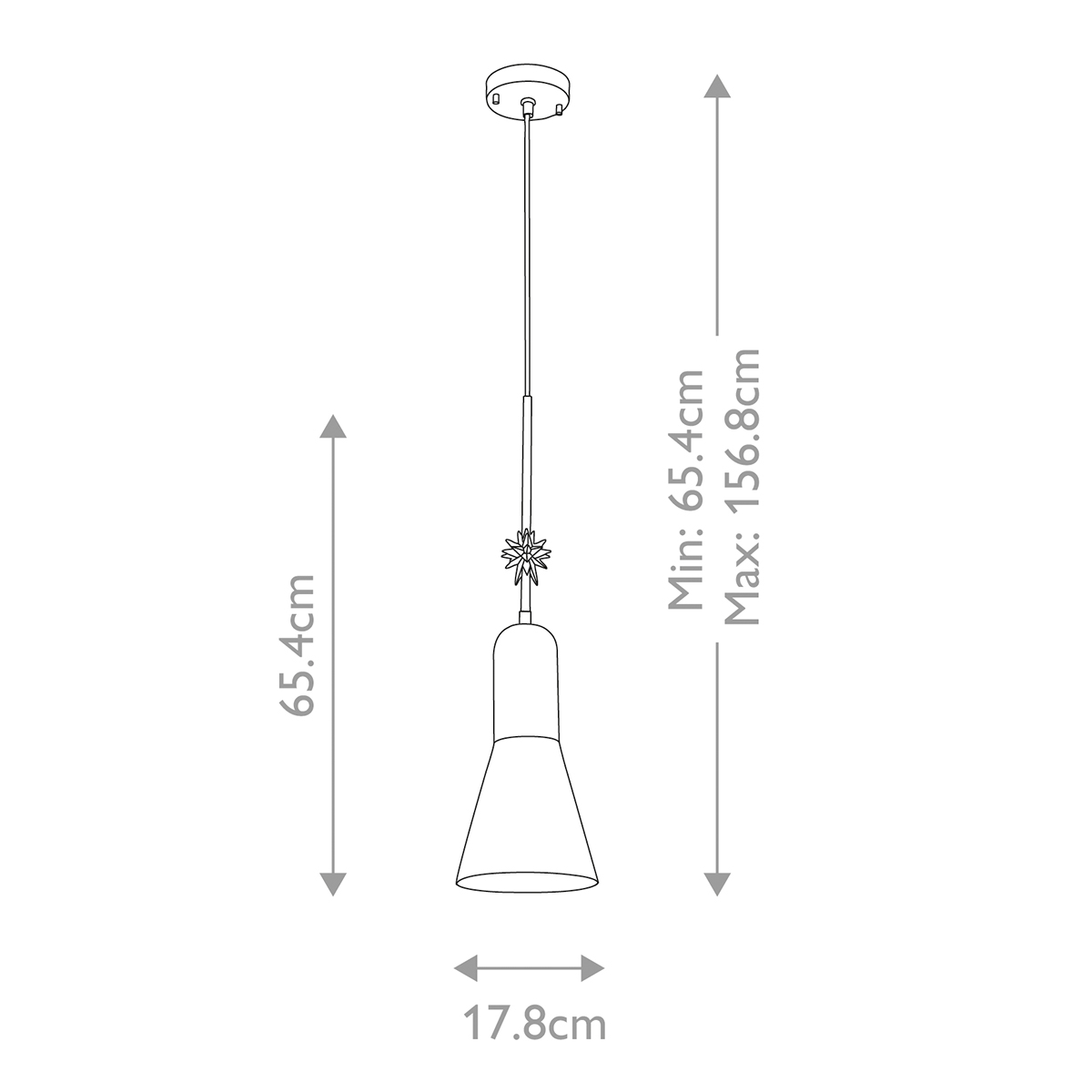  Подвесной светильник черного матового цвета с конусным плафоном 65 см Elstead Lighting в Сочи