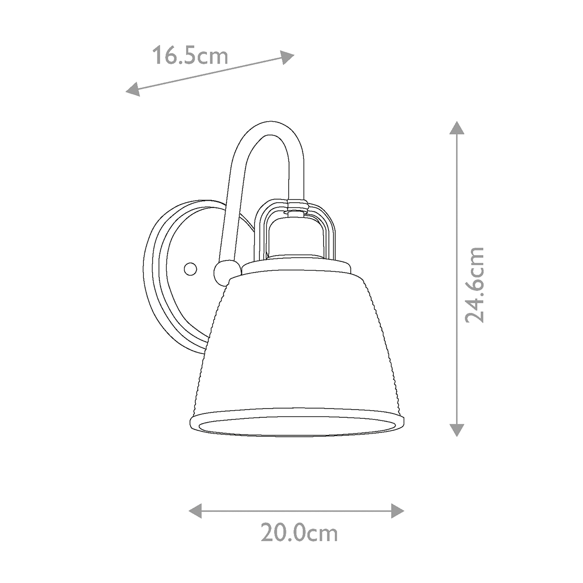 Бра с прозрачным рифленым плафоном в форме колокола Quoizel в Сочи