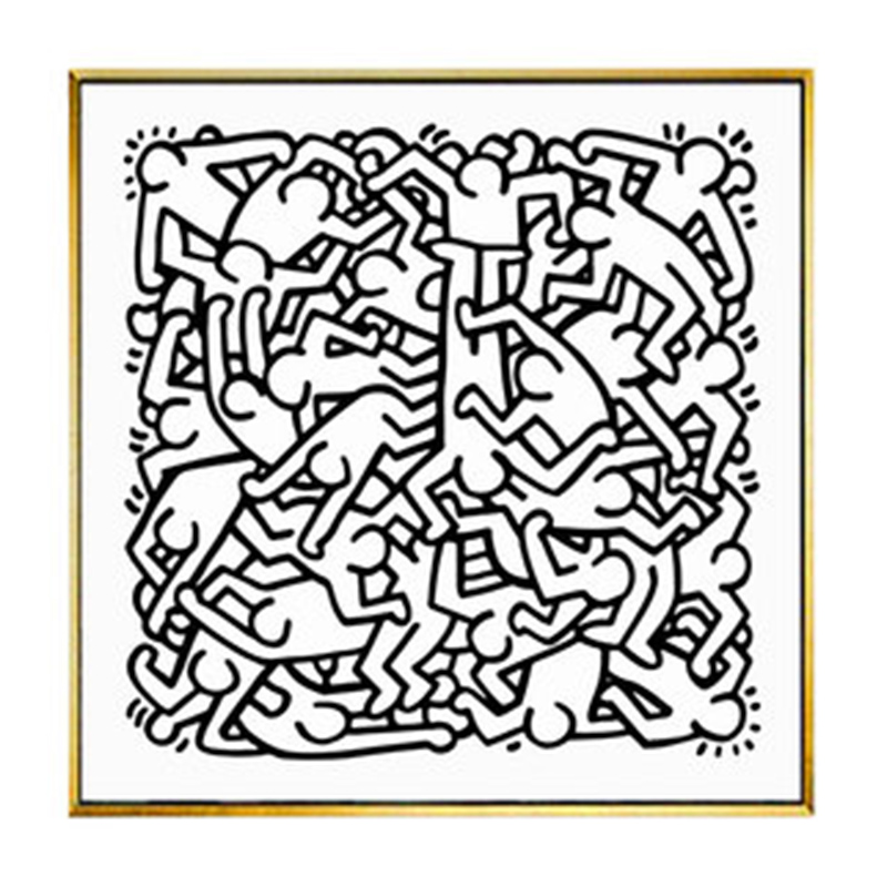 Постер Keith Haring 27 Черно-белый в Сочи | Loft Concept 