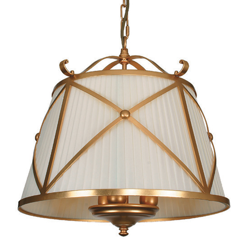 Люстра абажур Provence Lampshade Light Gold Chandelier Бежевый Золотой в Сочи | Loft Concept 