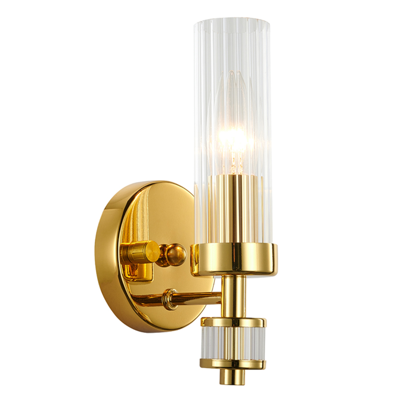 Бра Jeanette Gold Sconce Глянцевое золото Прозрачный в Сочи | Loft Concept 