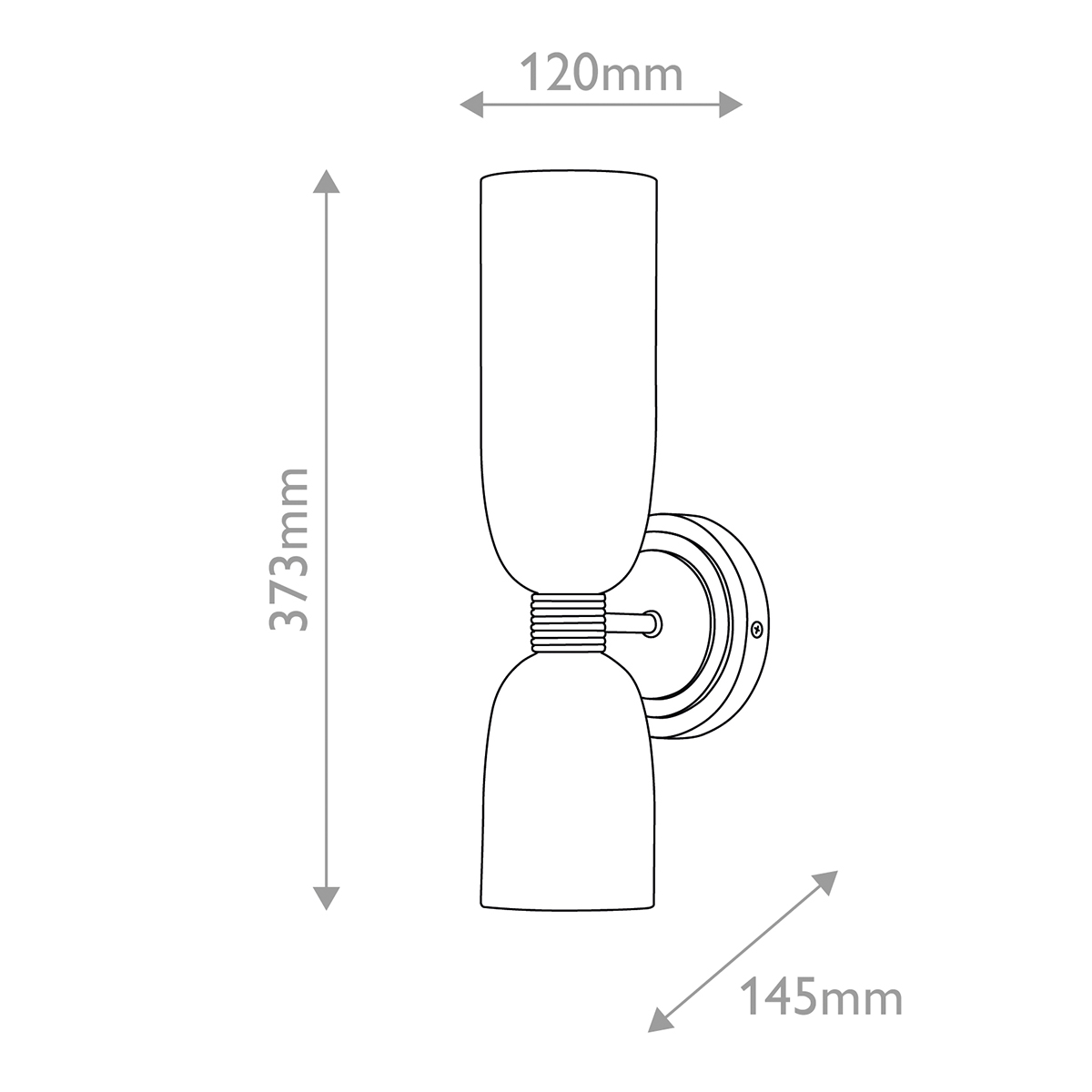 Бра для ванных комнат вертикальное с двумя матовыми белыми стеклянными плафонами Hinkley в Сочи