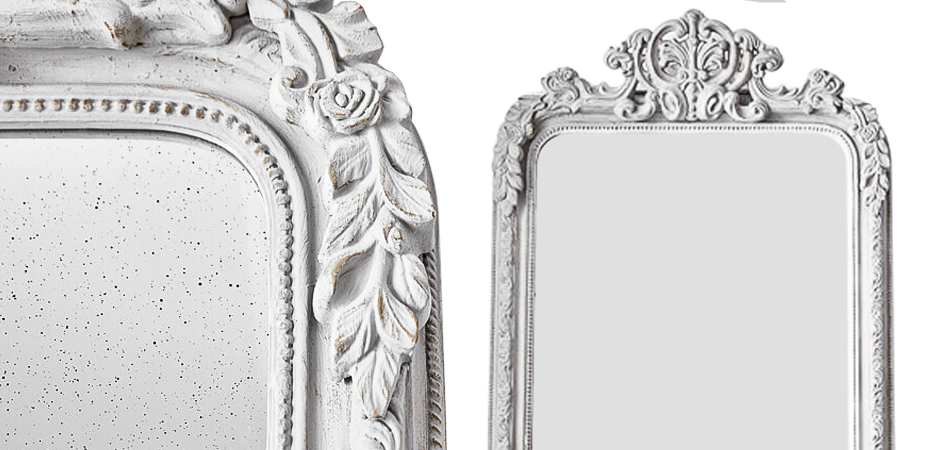 Зеркало Aged White Mirror Зеркало Aged White Mirror - Loft-Concept в Сочи