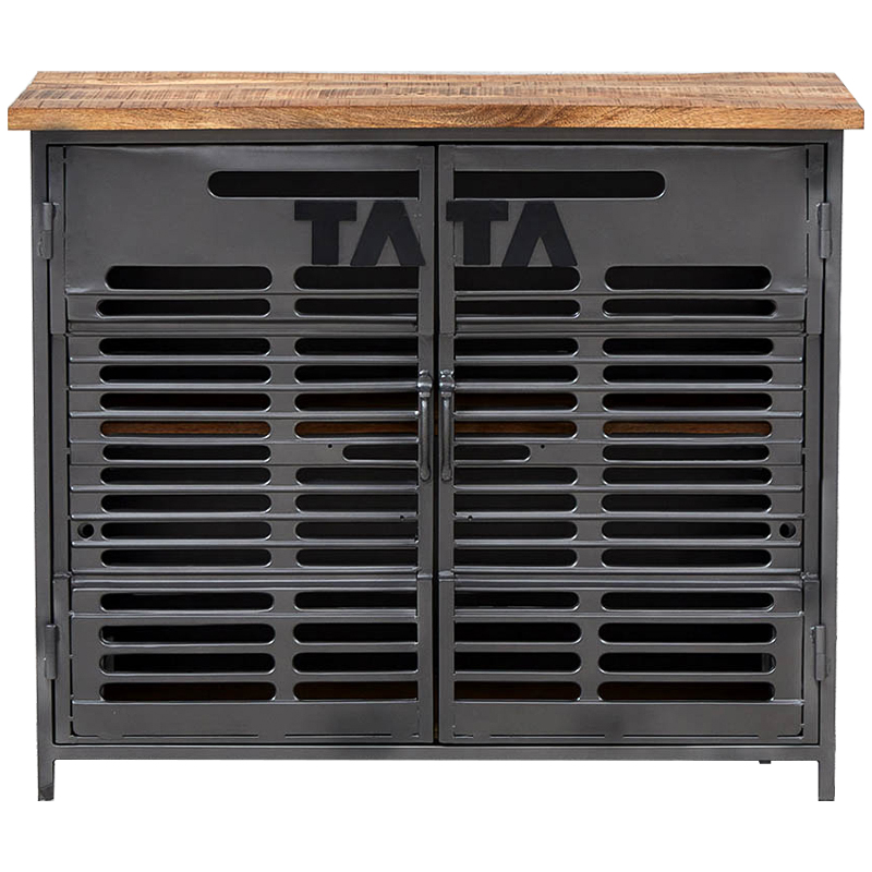 Комод Metal Wood Loft Tata Chest of Drawers Серый Древесина Коричневый Черный в Сочи | Loft Concept 