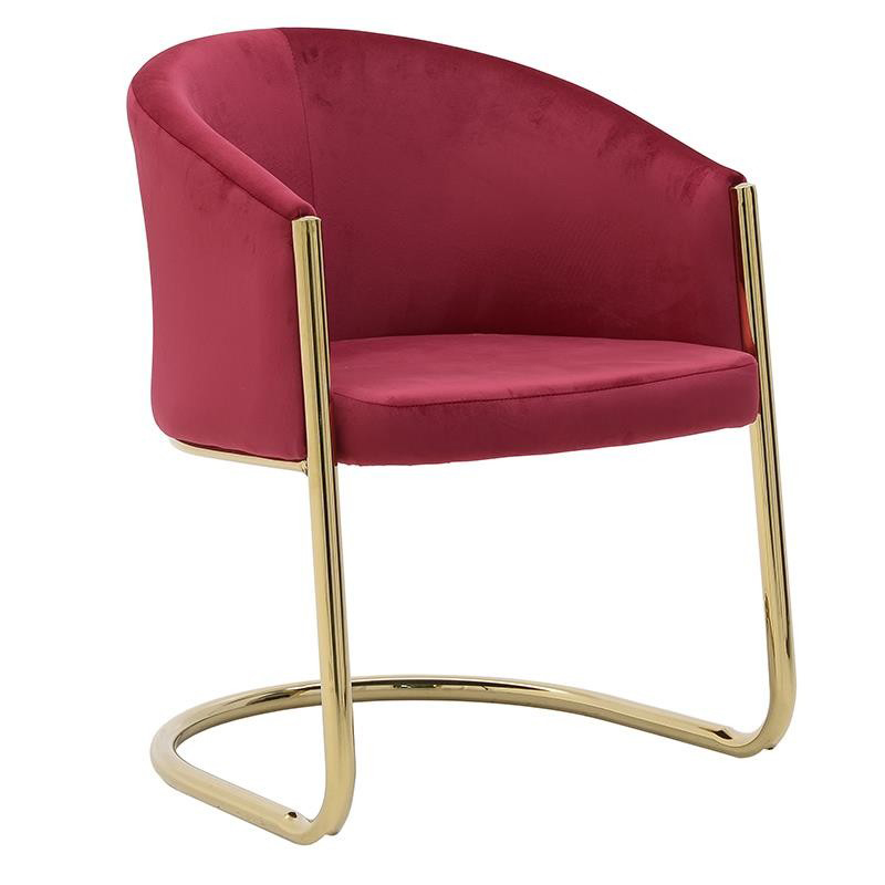 Стул Imelda Chair Crimson Малиновый (Crimson) Глянцевое золото в Сочи | Loft Concept 