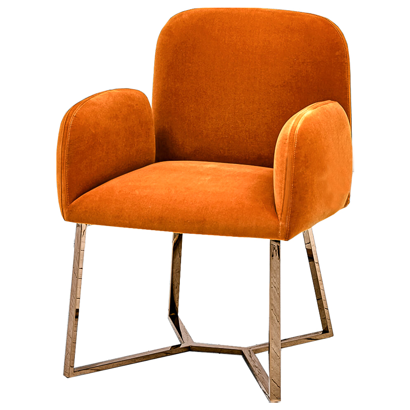 Стул Clifford Stool Orange Оранжевый Розовое золото в Сочи | Loft Concept 