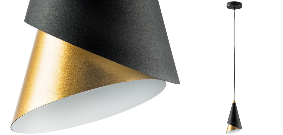 Подвесной светильник Lucio Black and Gold One Подвесной светильник Lucio Black and Gold One - Loft-Concept в Сочи