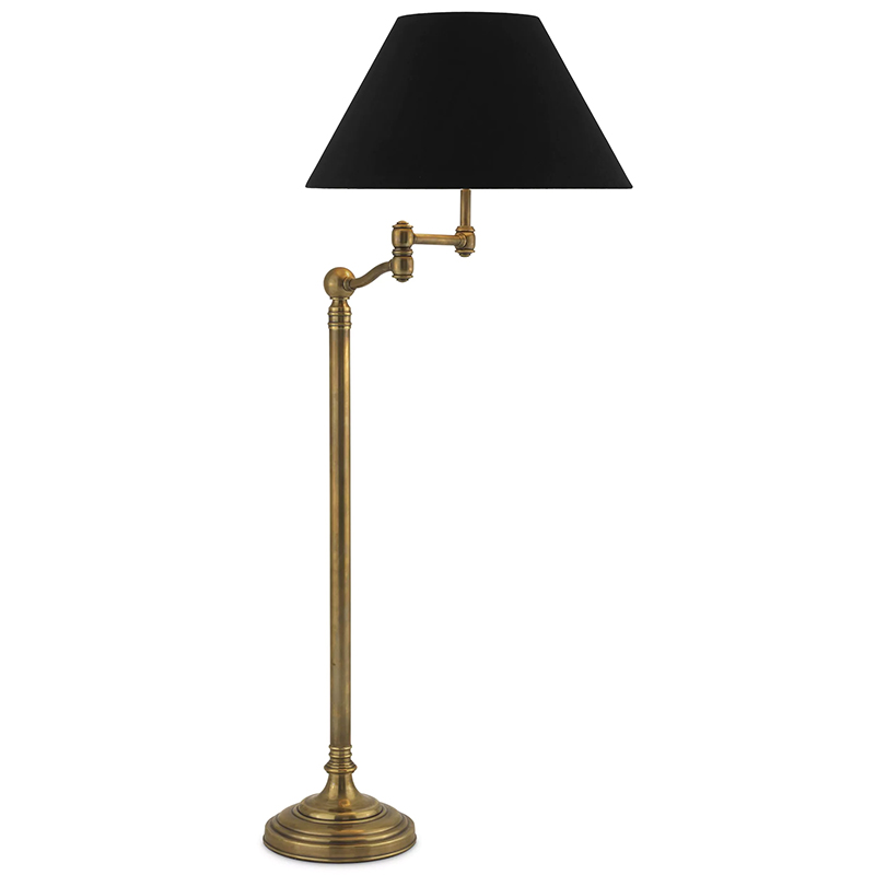 Торшер Eichholtz Floor Lamp Regis Brass Черный Винтажная латунь в Сочи | Loft Concept 