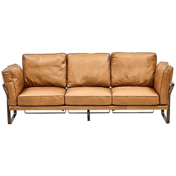 Диван кожаный Didier Beige Leather Sofa Бежевый в Сочи | Loft Concept 