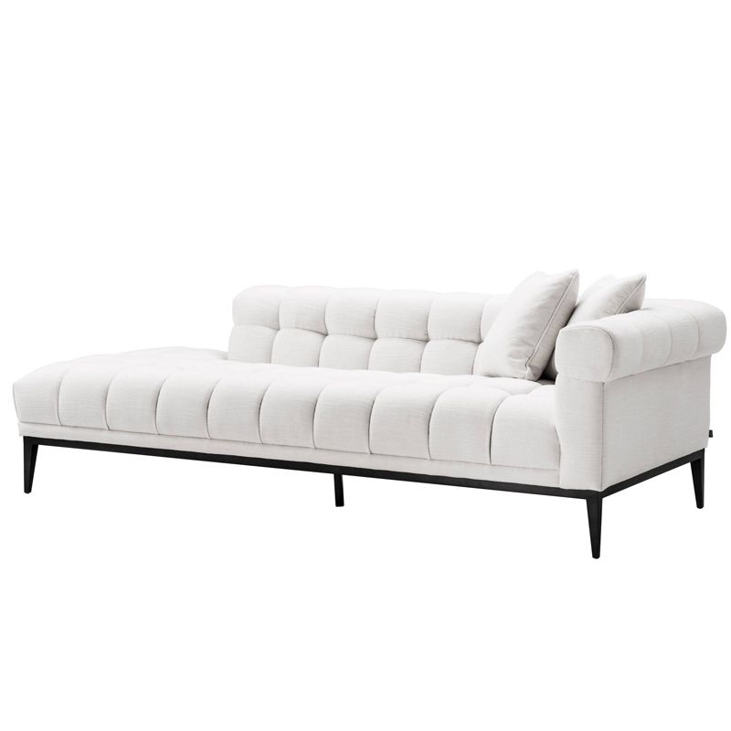 Кушетка Eichholtz Lounge Sofa Aurelio Right Белый Черный в Сочи | Loft Concept 