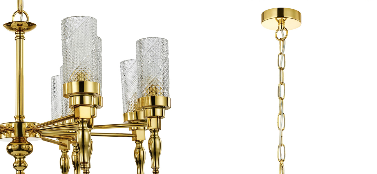 Люстра золотого цвета Balusters D70 см - фото №1