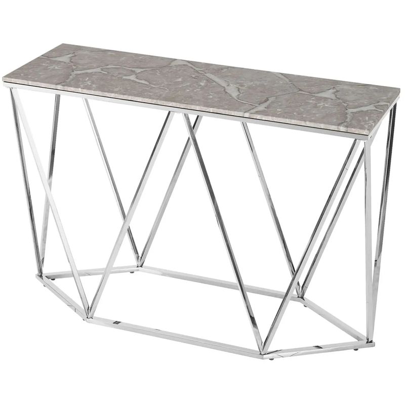 Консоль Kovaldzhi Collection Frame Geometry Silver Бежево-серый Белый Мрамор Bianco Серебряный Консоль Kovaldzhi Collection Frame Geometry Silver Бежево-серый Белый Мрамор Bianco Серебряный в Сочи | Loft Concept