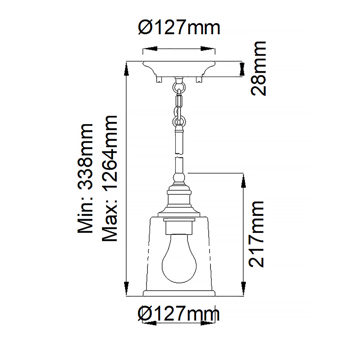 Подвесной светильник со стеклянным плафоном в форме колокола с эффектом пузырьков Kichler в Сочи