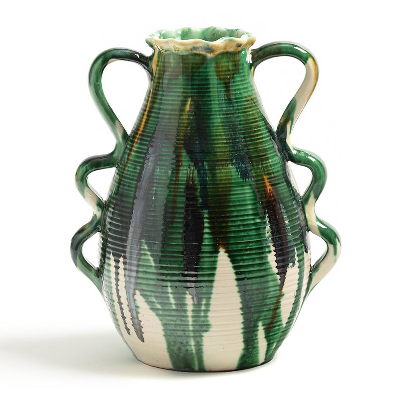 Ваза Faience Vase II Белый Зеленый Желтый Синий в Сочи | Loft Concept 