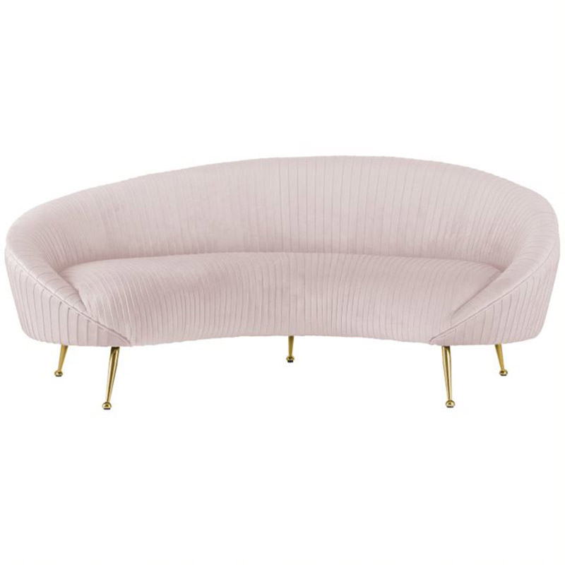 Диван Pebernat Lounge Sofa light pink Золотой Розовый пастельный в Сочи | Loft Concept 