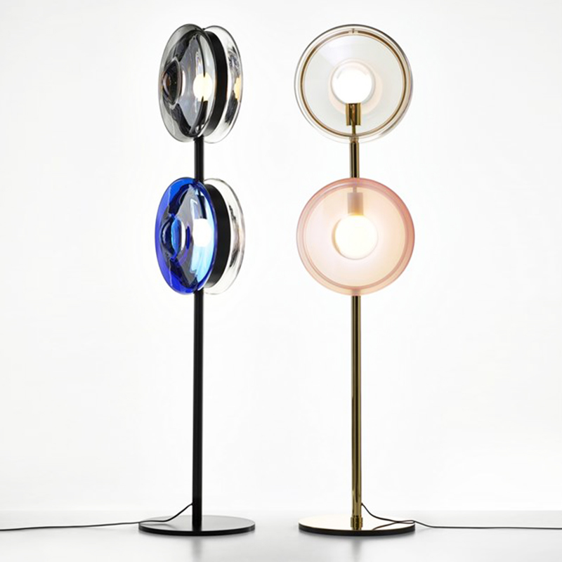 Торшер Bomma Orbital floor lamp Латунь Серый Синий Прозрачный Розовый (Rose) Черный в Сочи | Loft Concept 